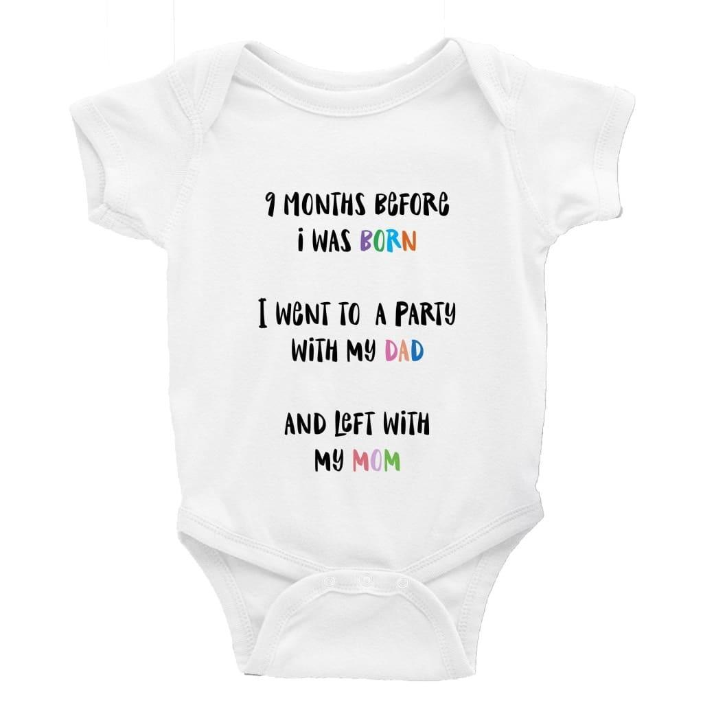 9 Months before I was born Little Milk Monster unisex onesie Funny baby bodysuit cheeky baby outfit new parent baby shower gift breastfeeding clothing