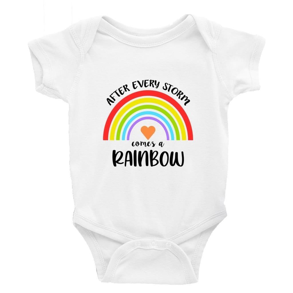 After every storm comes a rainbow - Baby Bodysuit Baby onesie Unisex baby vest Baby shower gift baby clothing store Little Milk Monster 