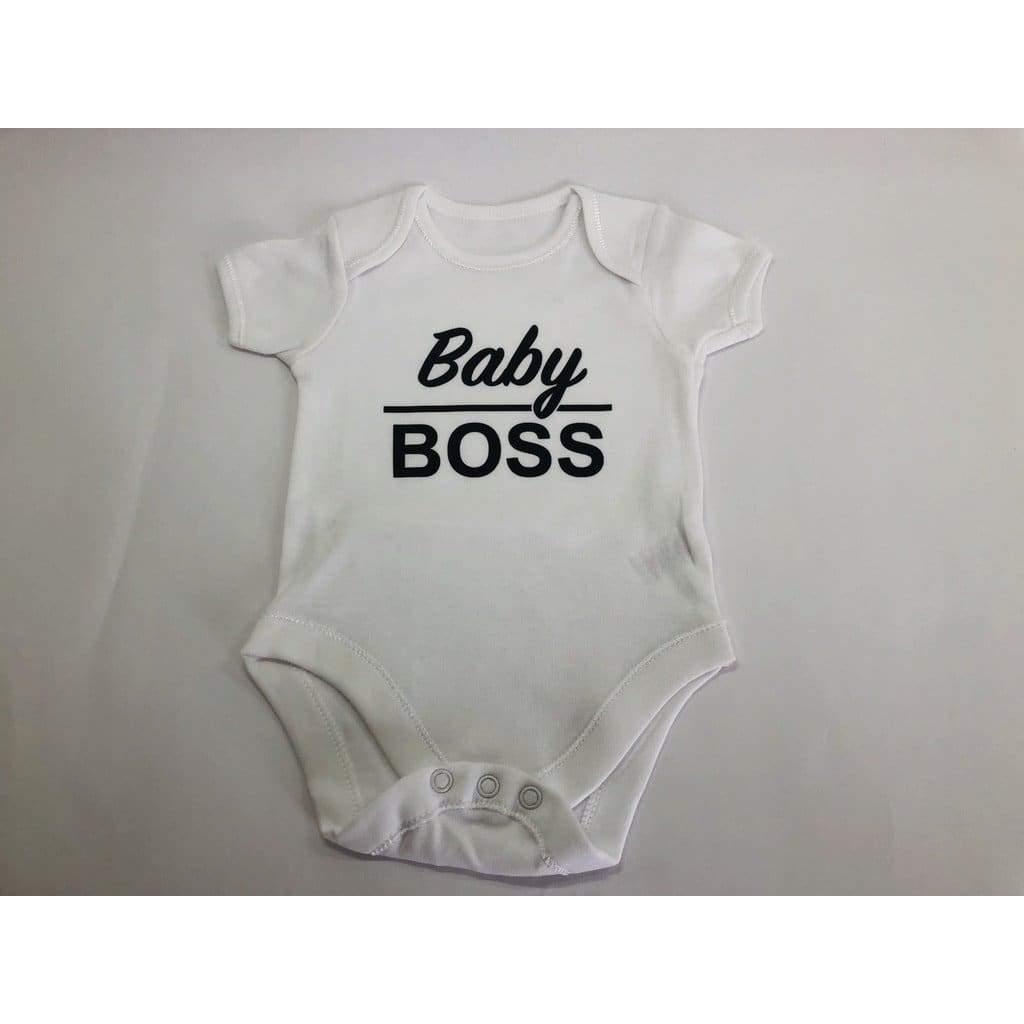 Baby Boss - Baby Bodysuit Baby onesie Unisex baby vest Baby shower gift baby clothing store Little Milk Monster Handmade