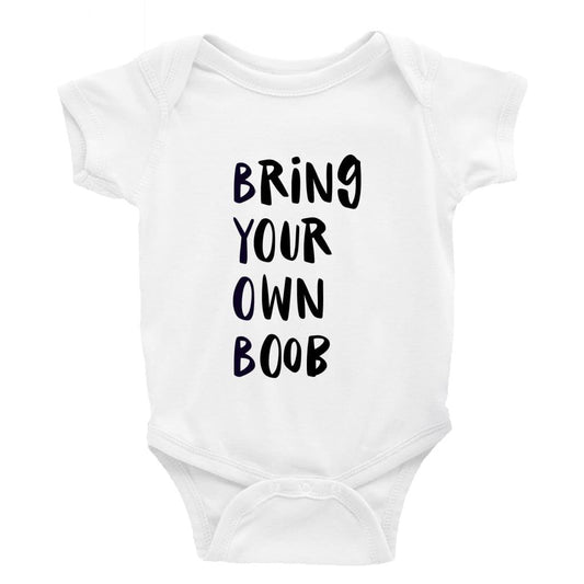 Bring your own boob Little Milk Monster unisex onesie Funny baby bodysuit cheeky baby outfit new parent baby shower gift breastfeeding clothing