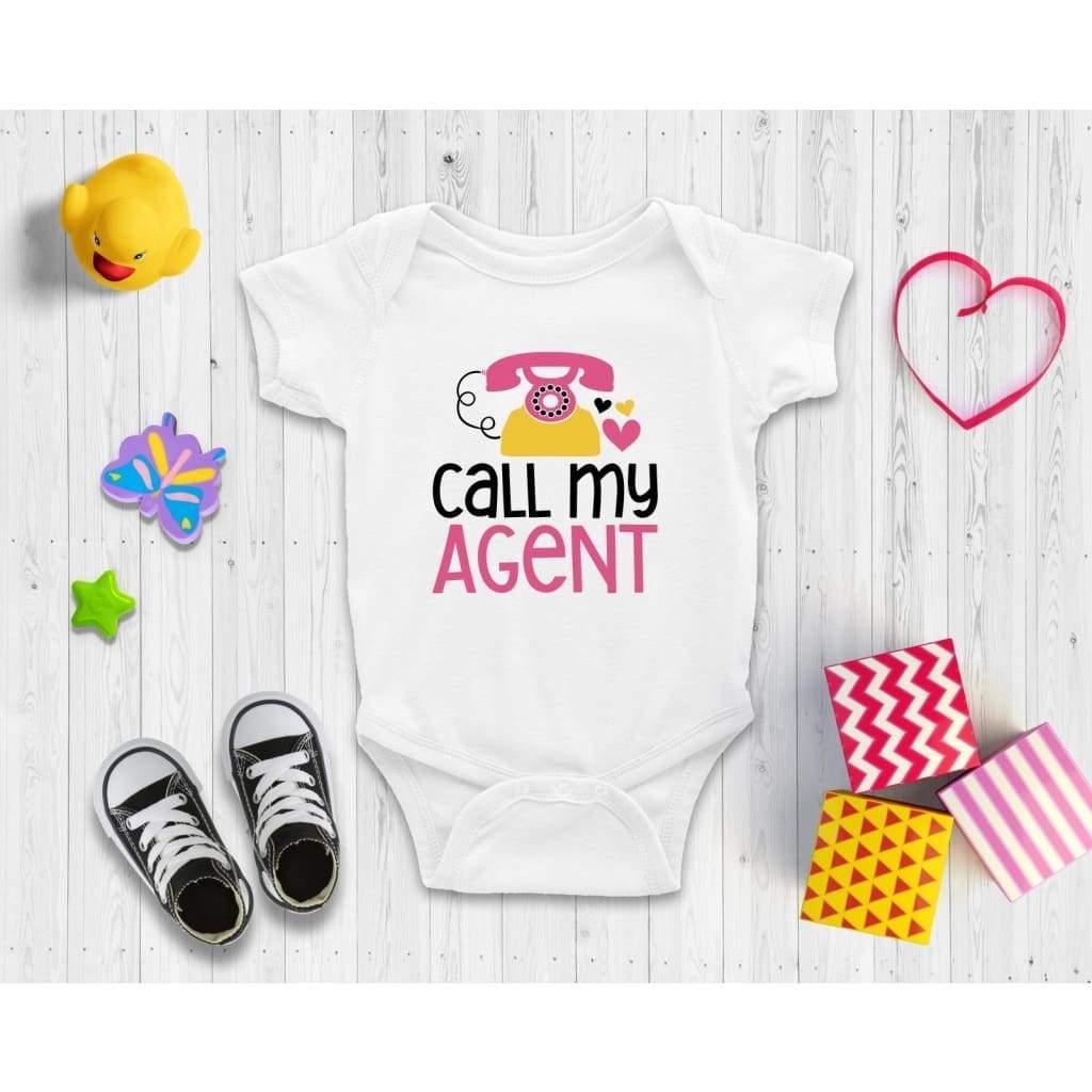 Call my Agent - Little Milk Monster - Baby Bodysuit Little Milk Monster Cheeky by Design Baby bodysuit funny cheeky trending breastfeeding Baby shower gift