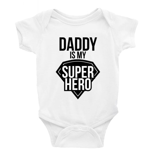 Daddy is my Super Hero - Baby Bodysuit Baby onesie Unisex baby vest Baby shower gift baby clothing store Little Milk Monster Handmade