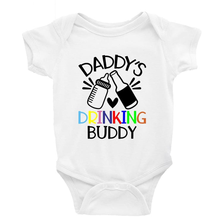 Daddy's Drinking buddy - Little Milk Monster - Baby Bodysuit Little Milk Monster Cheeky by Design Baby bodysuit funny cheeky trending breastfeeding Baby shower gift