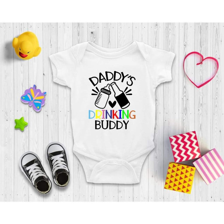Daddy’s Drinking buddy - Baby Bodysuit Baby onesie Unisex baby vest Baby shower gift baby clothing store Little Milk Monster Handmade