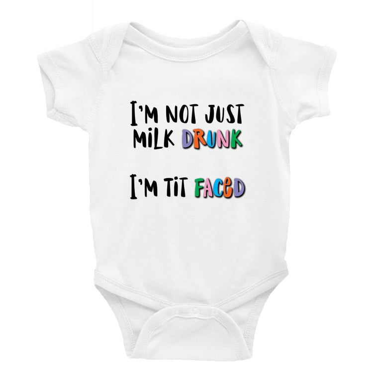 I'm not just milk drunk I'm tit faced Little Milk Monster unisex onesie Funny baby bodysuit cheeky baby outfit new parent baby shower gift breastfeeding clothing