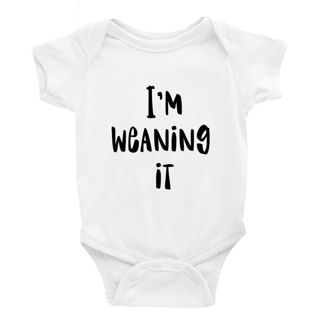 I'm Weaning it Multiple Colour options - Little Milk Monster - Baby Bodysuit Little Milk Monster Cheeky by Design Baby bodysuit funny cheeky trending breastfeeding Baby shower gift