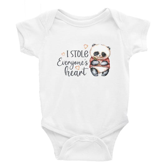 I stole everyones heart Panda - Little Milk Monster - Baby Bodysuit Little Milk Monster Cheeky by Design Baby bodysuit funny cheeky trending breastfeeding Baby shower gift
