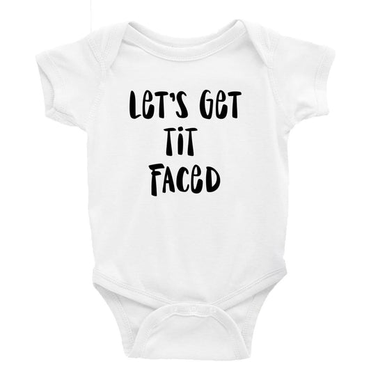 Lets get tit faced Little Milk Monster unisex onesie Funny baby bodysuit cheeky baby outfit new parent baby shower gift breastfeeding clothing