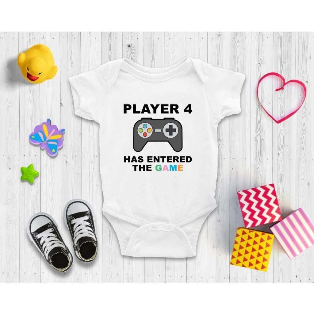 Player 4 has entered the game Multiple Colour options - Baby Bodysuit Baby onesie Unisex baby vest Baby shower gift baby clothing store 