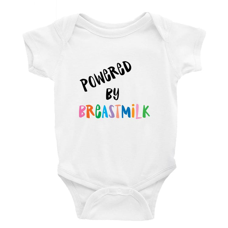 Powered by breast milk Little Milk Monster unisex onesie Funny baby bodysuit cheeky baby outfit new parent baby shower gift breastfeeding clothing