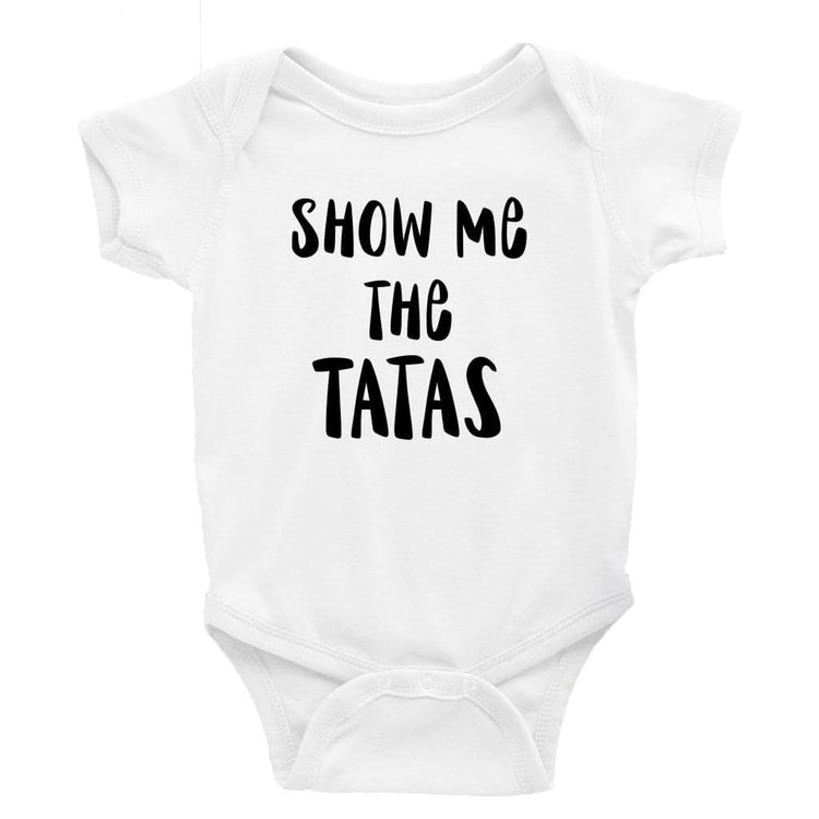 Show me the tatas Little Milk Monster unisex onesie Funny baby bodysuit cheeky baby outfit new parent baby shower gift breastfeeding clothing