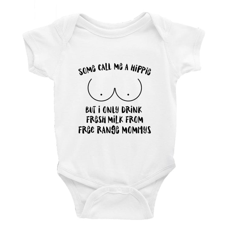 Some call me a hippie Little Milk Monster unisex onesie Funny baby bodysuit cheeky baby outfit new parent baby shower gift breastfeeding clothing