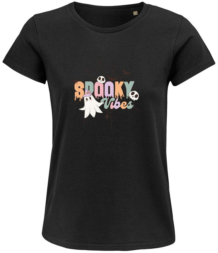 Spooky Vibes Ladies T-shirt - Little Milk Monster United Kingdom England