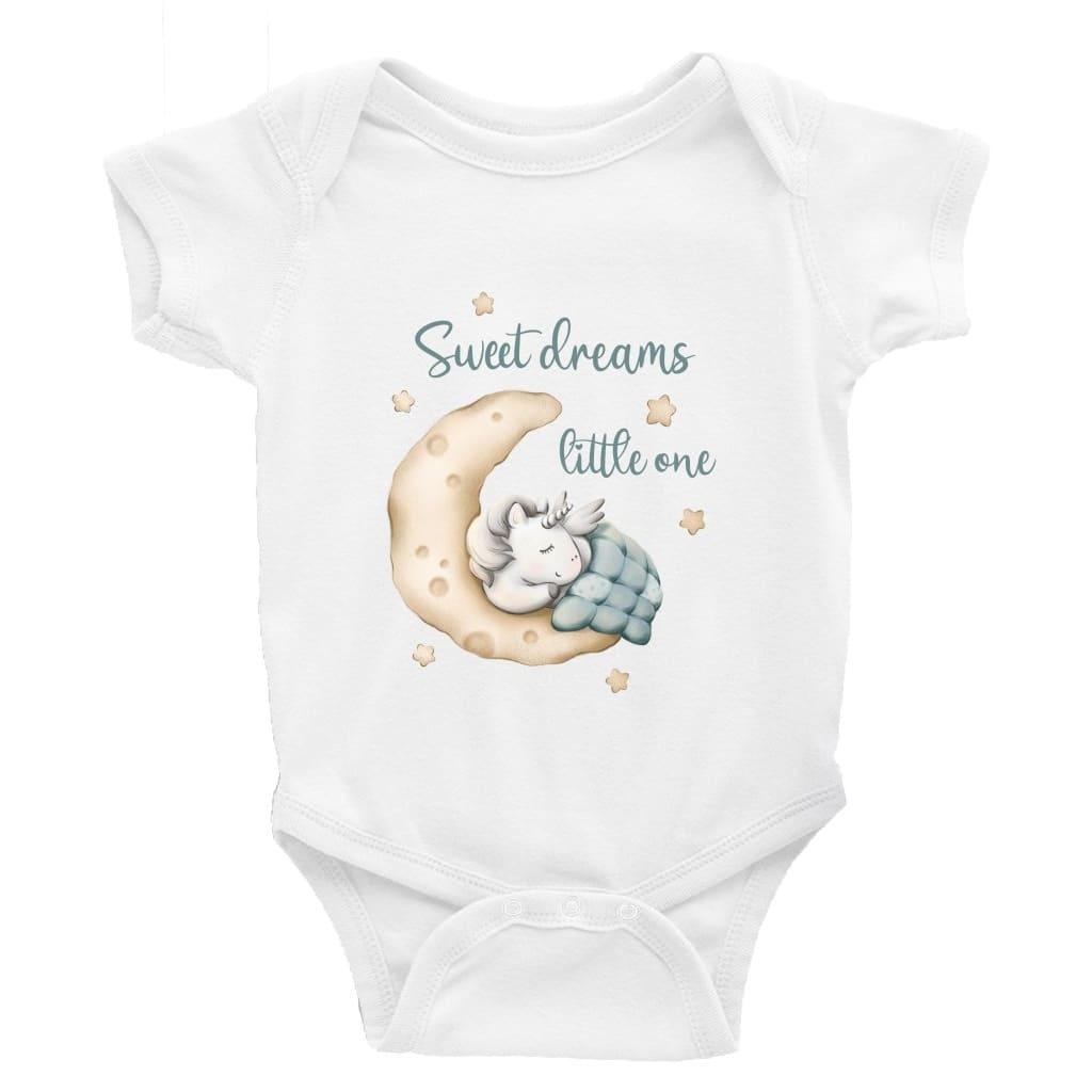 Sweet Dreams Little One Unicorn - Baby Bodysuit Baby onesie Unisex baby vest Baby shower gift baby clothing store Little Milk Monster 